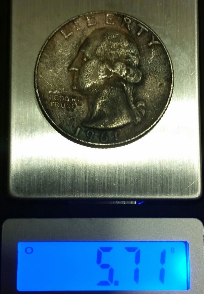 1961-Washington-Quarter-That-Weighs-Only-*5.71g*